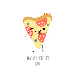 i love pizza kawaii